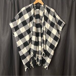 LOFT Black and White Checkered Wrap